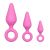 Roze buttplugs met trekring - setje