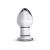 Ronde Glazen Buttplug - Transparant