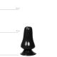 Belgoprism Buttplug 12 cm - Zwart