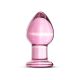Ronde Glazen Buttplug - Roze