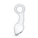 Glazen prostaat buttplug met trekring transparant No. 13